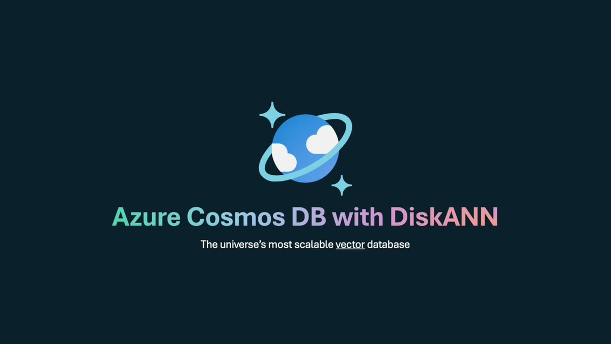 AzureCosmosDB's tweet photo. 💡 Revolutionize Vector Search with #AzureCosmosDB!
Experience DiskANN’s fast, scalable vector indexing options and combine vector search with rich NoSQL query filters. Watch now:
🔗 https://t.co/AuVnvJvYek https://t.co/MyrUeYOwm9
