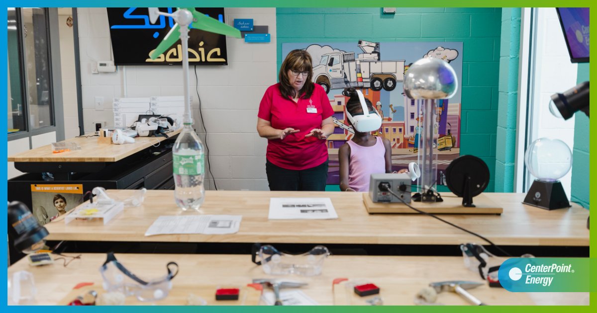 CenterPoint's tweet image. Today we celebrate National #STEMDay! STEM education helps shape the dreamers of today into the innovators of tomorrow and we remain committed to supporting programs that help ensure all students have the tools they need to succeed academically in a STEM field. #STEMForAll