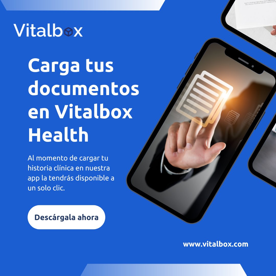 Vitalbox_'s tweet photo. Con nuestra app, lleva tu historia clínica siempre contigo. Fácil de cargar, segura y accesible en todo momento. ¡Cuida de tu salud donde quiera que estés! 📲🩵 https://t.co/pky4Ecxl44