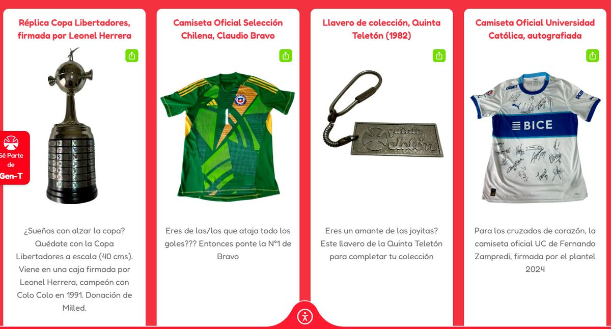 DATAZO. Hoy comienza la <a href="/Teleton/">Teletón Chile</a> y estaremos con <a href="/pinigol51/">Mauricio Pinilla 🇨🇱</a> empujando la Lucatón. Deposita y participa por estos productos... gent.cl

#JuntosTodosLosDias #Chile