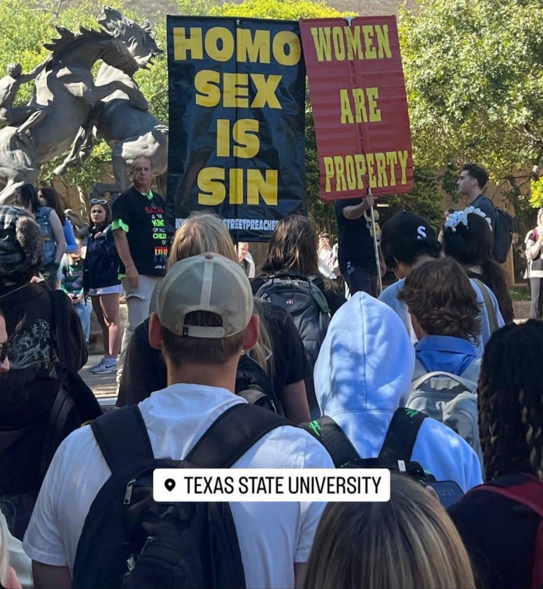 Nov. 7th, 2024: I am a Texas State University graduate. I am ashamed that there are members of the institution I come from that feel empowered by the results of the presidential election to express their bigotry. It's going to be a long and hateful four years folks 😔