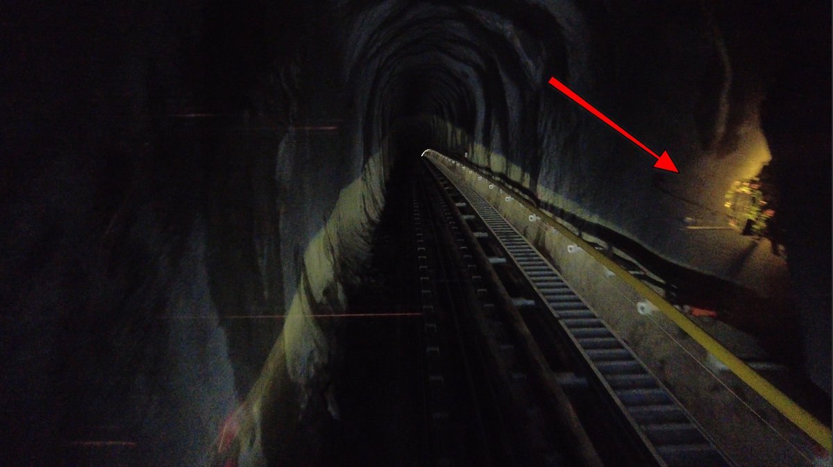 funimag's tweet photo. At the top of the third tunnel of Funicular Schwyz - Stoos there is a kind of flowery and illuminated commemorative plaque... any idea what it is?
To commemorate the end of work or is it for a sadder event? 💐 🤔 
#funicular #Stoosbahn #Stoos #standseilbahn #Schwyz https://t.co/xe0YTybeEC