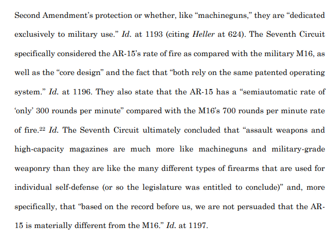 MorosKostas's tweet photo. Judge McGlynn discusses the absurd standard from the Seventh Circuit he must follow, under which "military arms" aren't "arms" under the Second Amendment. https://t.co/Hw4QHKBVuH