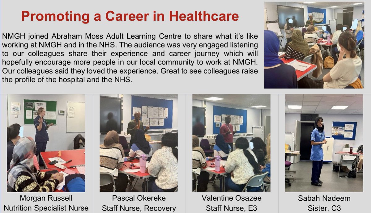 NMGH Quality, Safety and Patient Experience (@nmgnursingfocus) on Twitter photo Thank you Abraham Moss Adult Learning Centre for giving <a href="/NorthMcrGH_NHS/">North Manchester General Hospital</a> & <a href="/MFTnhs/">MFT NHS</a> a platform to reach our local community. Well done <a href="/sabah786n/">Sabah Nadeem</a> <a href="/vasami30/">Valentine Osazee</a> Pascal from <a href="/nmghtheatr70697/">NMGHTHEATRETEAM</a> & Morgan, great engagement from the learners Thank you Abraham Moss Adult Learning Centre for giving <a href="/NorthMcrGH_NHS/">North Manchester General Hospital</a> & <a href="/MFTnhs/">MFT NHS</a> a platform to reach our local community. Well done <a href="/sabah786n/">Sabah Nadeem</a> <a href="/vasami30/">Valentine Osazee</a> Pascal from <a href="/nmghtheatr70697/">NMGHTHEATRETEAM</a> & Morgan, great engagement from the learners