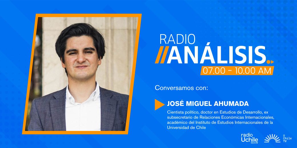 Diario-Radio UChile (@uchileradio) on Twitter photo MAÑANA en #Radioanálisis: el ex subsecretario de Relaciones Económicas Internacionales y académico de <a href="/ieiuchile/">IEI U. Chile</a>, <a href="/jmahumadaf/">José Miguel Ahumada</a>, analizará las tendencias políticas y económicas tras el nuevo triunfo de Trump en Estados Unidos.
📻 102.5 FM
💻 radio.uchile.cl MAÑANA en #Radioanálisis: el ex subsecretario de Relaciones Económicas Internacionales y académico de <a href="/ieiuchile/">IEI U. Chile</a>, <a href="/jmahumadaf/">José Miguel Ahumada</a>, analizará las tendencias políticas y económicas tras el nuevo triunfo de Trump en Estados Unidos.
📻 102.5 FM
💻 radio.uchile.cl