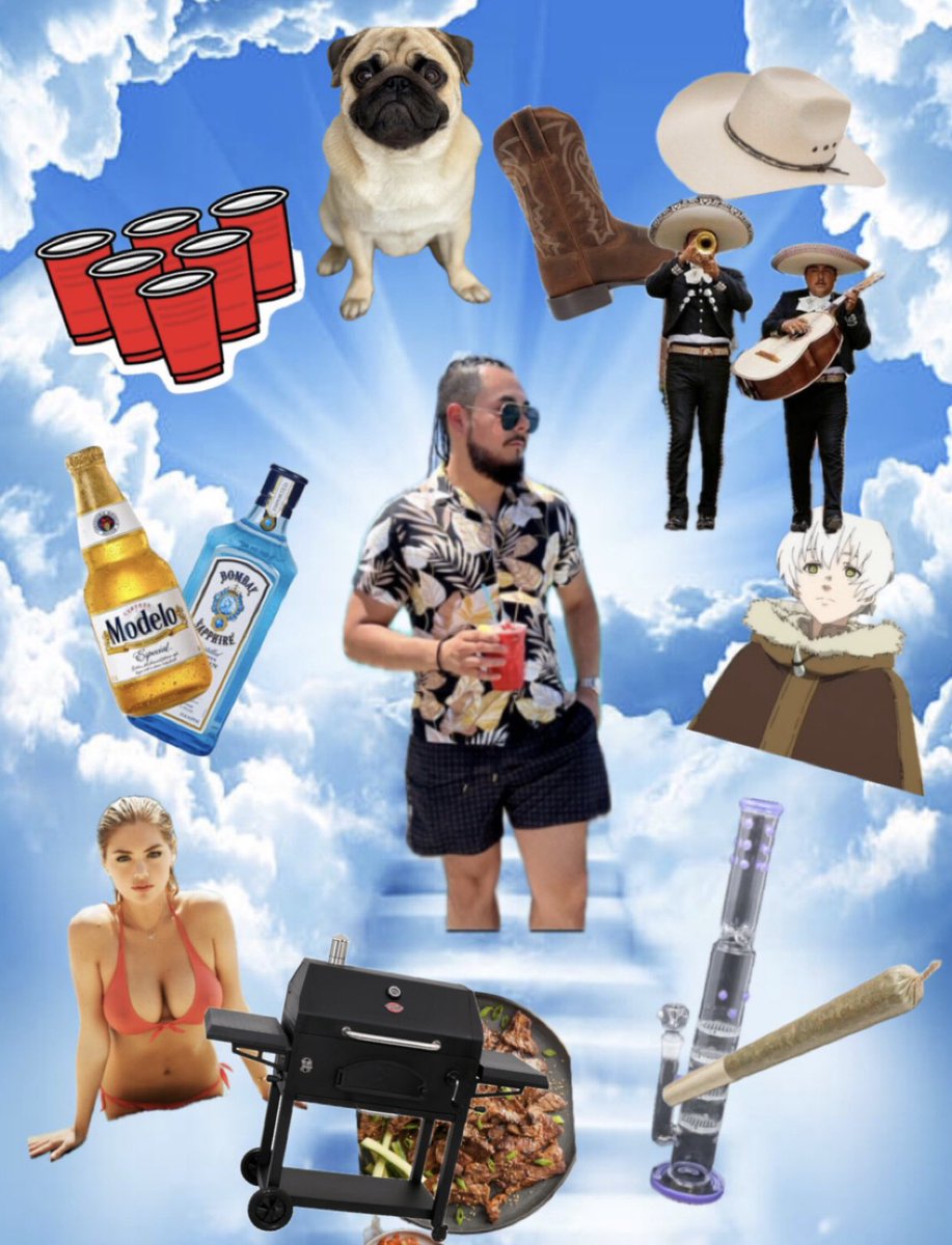 IconicJah's tweet photo. My boy would’ve called the wings ghetto so I had to photoshop him with things that he loved. I love you brother keep on dancing with the angels for me. #LongLiveTheKing https://t.co/L0i6ZFYH52