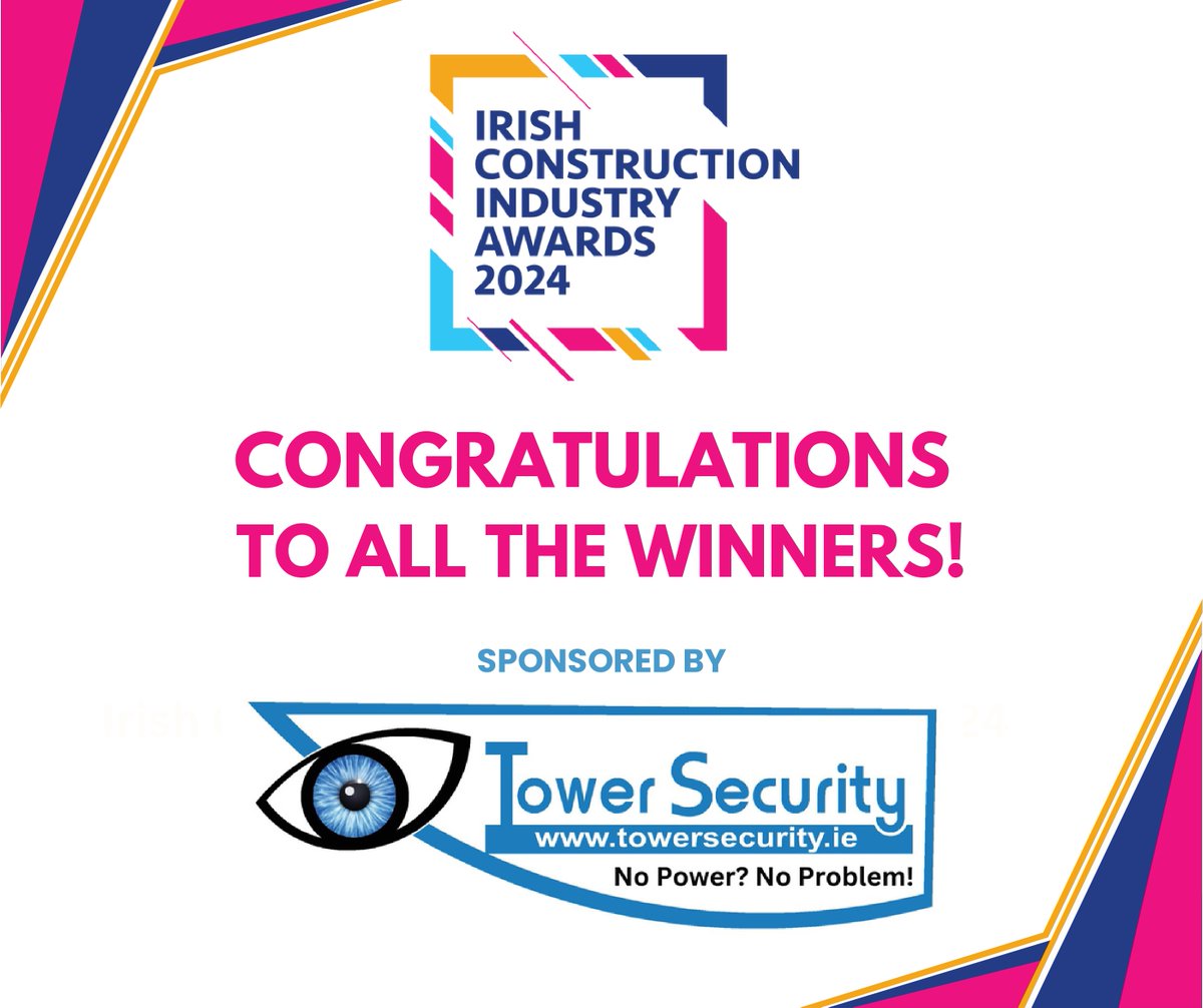 The team at Tower Security extends their heartfelt congratulations to all the winners of Irish Construction Industry Awards 2024! Here’s to continued success and groundbreaking achievements!🏆🎉 

 #IrishConstructionAwards #ICIAwards