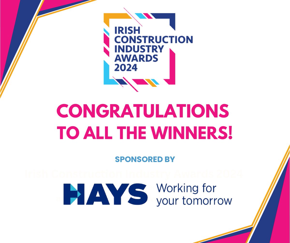 Irish Construction Industry Awards (@iciawards) on Twitter photo The team at <a href="/HaysIreland/">Hays Ireland</a> extends their heartfelt congratulations to all the winners of Irish Construction Industry Awards 2024! Here’s to continued success and groundbreaking achievements! 🏆🎉
#IrishConstructionAwards #ICIAwards The team at <a href="/HaysIreland/">Hays Ireland</a> extends their heartfelt congratulations to all the winners of Irish Construction Industry Awards 2024! Here’s to continued success and groundbreaking achievements! 🏆🎉
#IrishConstructionAwards #ICIAwards