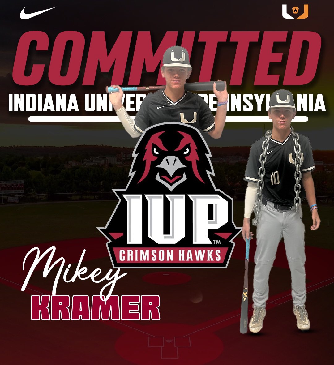 BaseballUPhilly's tweet photo. Congratulations to Mikey Kramer 2025 
C from @BensalemOwlsBB on his recent commitment to continue his academy and athletic career at Indiana University of Pennsylvania 

 @BaseballUPA @BaseballU @PrepBaseballPA #15 https://t.co/A9LhjUDnFh