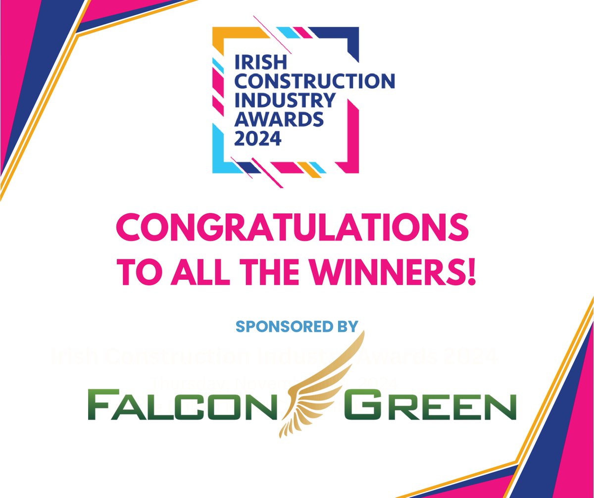 The team at Falcon Green extends their heartfelt congratulations to all the winners of Irish Construction Industry Awards 2024! Here’s to continued success and groundbreaking achievements! 🏆🎉

 #IrishConstructionAwards #ICIAwards
