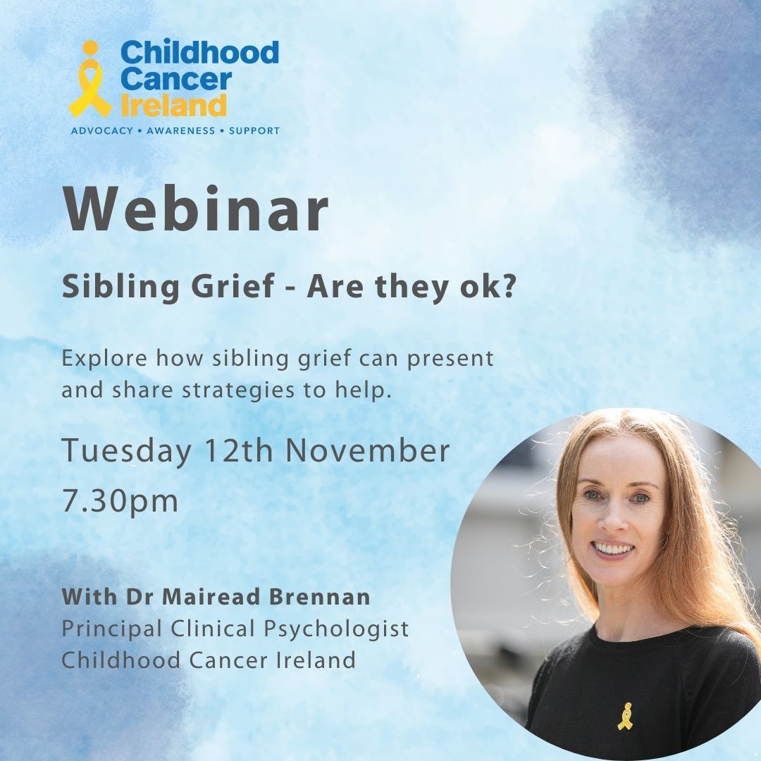 ➡ Webinar: Sibling grief - are they ok?
📅 Tuesday 12th November 2024
⏰7.30pm

We will explore how sibling grief can present, share strategies to help them understand their grief and signpost to local services in your community.

🖋Register to attend: childhoodcancerie.beaconforms.com/form/2f69ec2f