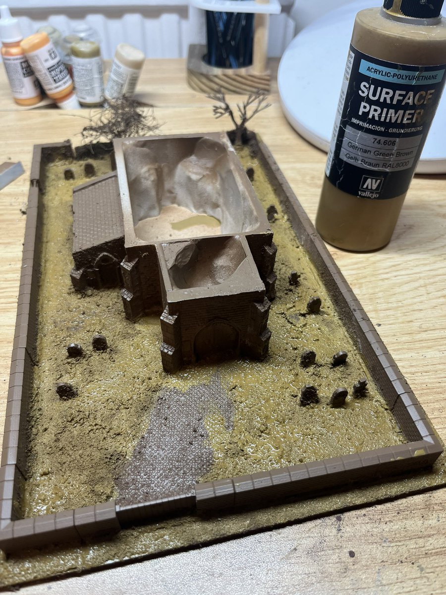 _mondo_'s tweet photo. Got some base paint on the ground of the Peter Pig church https://t.co/XPHOl3D4UM