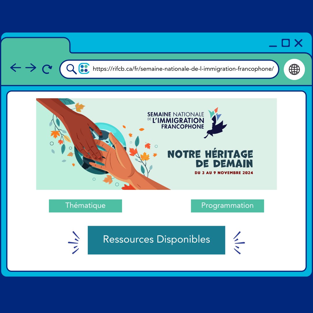 Bonne Semaine nationale de l’immigration francophone ! Pour souligner cette semaine, le RIFCB vous invite à regarder des vidéos spéciales conçues par Immigration, Réfugiés et Citoyenneté Canada. Rendez-vous sur la page web du RIFCB pour les visionner.

#SNIF #immfr