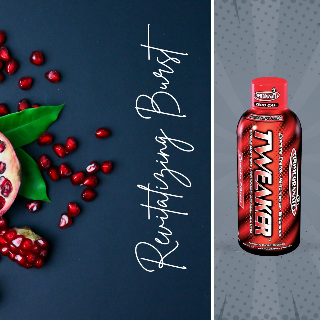 Fuel your hustle with a burst of bold flavor 💥💪 Pomegranate power, all the energy you need to crush the day! #TweakerEnergy #PomegranatePower #FuelYourFire #EnergyOnTheGo