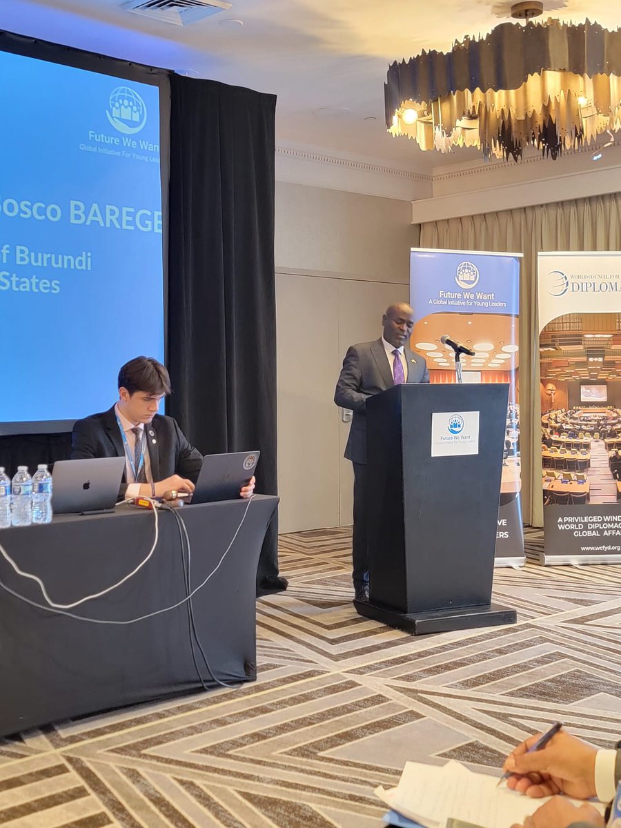 BoscoBarege1's tweet photo. #Today,November 8,2024,on the invitation of the Italian Diplomatic Academy , I was glad to address young leaders on #Multilaterism , during the Opening Ceremony of "Future We Want: Global Initiative For Young Leaders"at The Darcy Hotel in Washington DC, USA!
Thank you very much Mr the Executive Director for your kind invitation!