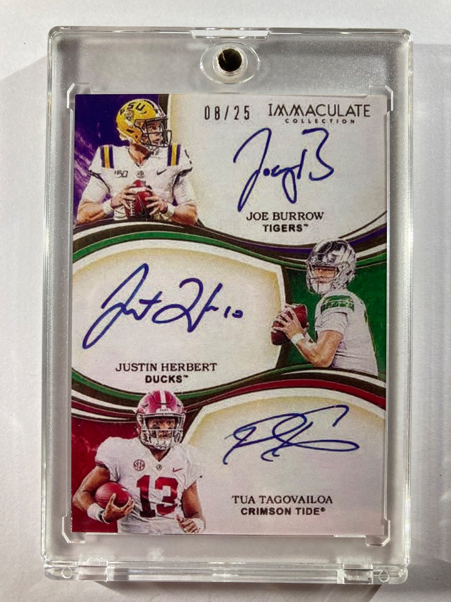 1218Sports's tweet image. 🎁Appreciation Day Giveaway🎁

Big game tonight. Winner Announced Tuesday

🔥Joe Burrow/Justin Herbert/Tua Tagovailoa Immaculate Collection Triple Auto Facsimile

To enter
1. Follow
2. Retweet
3. Like
