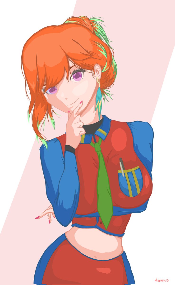 wasabitxh's tweet photo. Wawa trying on a new manager uniform! 🙇‍♀️ 

#kfp #KFPicasso https://t.co/4GuQIzeFLT
