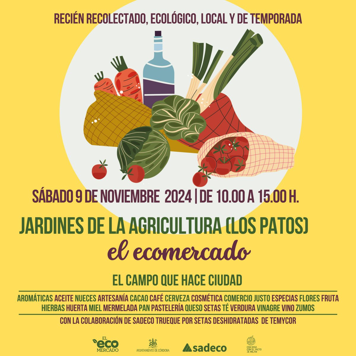 El ecomercado (@elecomercado) on Twitter photo Hola a todos el mundo
Este mes hemos retrasado nuestro Ecomercado y lo llevamos fuera del bulevar
Estaremos en los jardines de los patos.
Y estamos deseando encontrarnos con vosotros 
#ecologico #local #detemporada
Veniros !!! Hola a todos el mundo
Este mes hemos retrasado nuestro Ecomercado y lo llevamos fuera del bulevar
Estaremos en los jardines de los patos.
Y estamos deseando encontrarnos con vosotros 
#ecologico #local #detemporada
Veniros !!!
