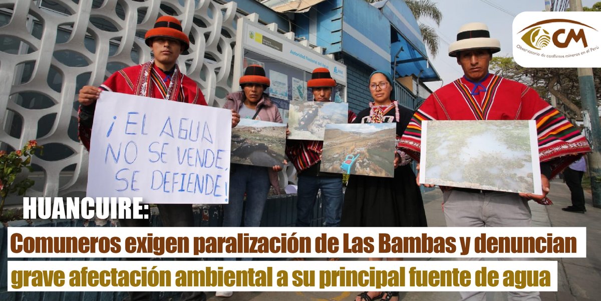 🔴Alerta OCM | #Huancuire: Una delegación de la Comunidad Campesina de Huancuire se desplazó a Lima para denunciar las graves afectaciones ambientales derivadas del reinicio de operaciones de la minera Las Bambas en el tajo Chalcobamba.
⏩lee más: bit.ly/4fDvWEF
