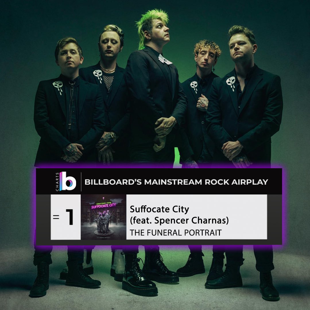 Coffin Crew, we are writing to inform you that SUFFOCATE CITY has gone number 1 on the Billboard Rock Radio Charts. This is all because of your Devotion! Thank you forever!