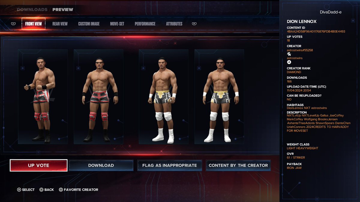 divadadde's tweet image. This Dion Lennox by astrostwins is so tea 😳 #WWE2K24