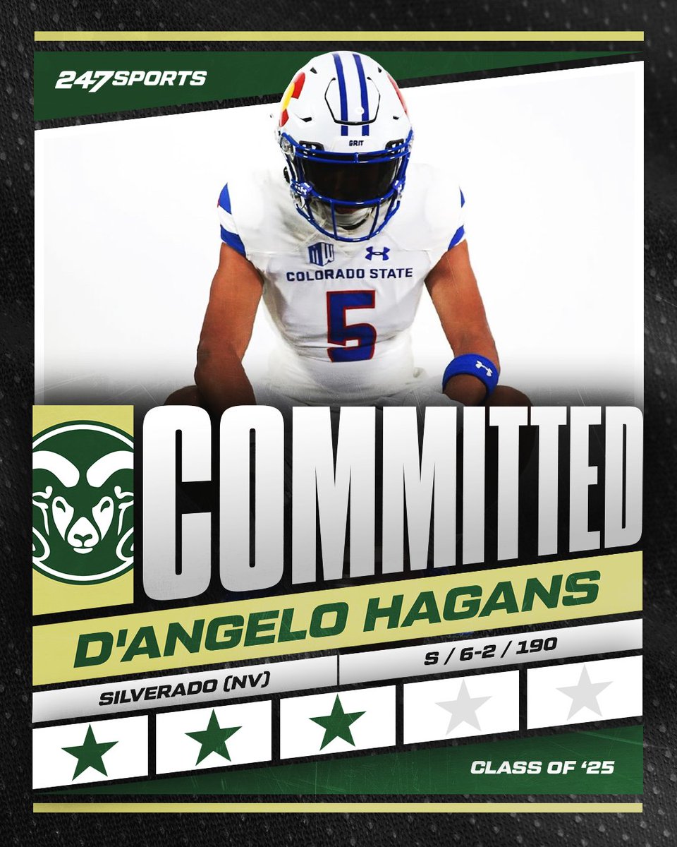 Las Vegas Silverado three-star athlete D'Angelo Hagans has announced his commitment to Colorado State, giving the Rams a major victory within the western footprint:  247sports.com/article/fast-r…