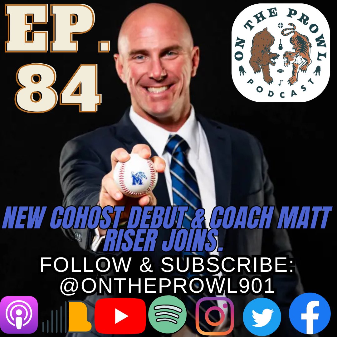 Episode 84 with <a href="/MattRiser17/">Matt Riser</a> “2024 Fall Sports + Coach Matt Riser joins.”  is out now on ALL PLATFORMS. Episode link is in bio or search “ On the Prowl podcast “ on Apple Podcast + Spotify 

#jointheprowl #sportsmedia #sportsradio #sportspodcast #choose901 #memphisbaseball