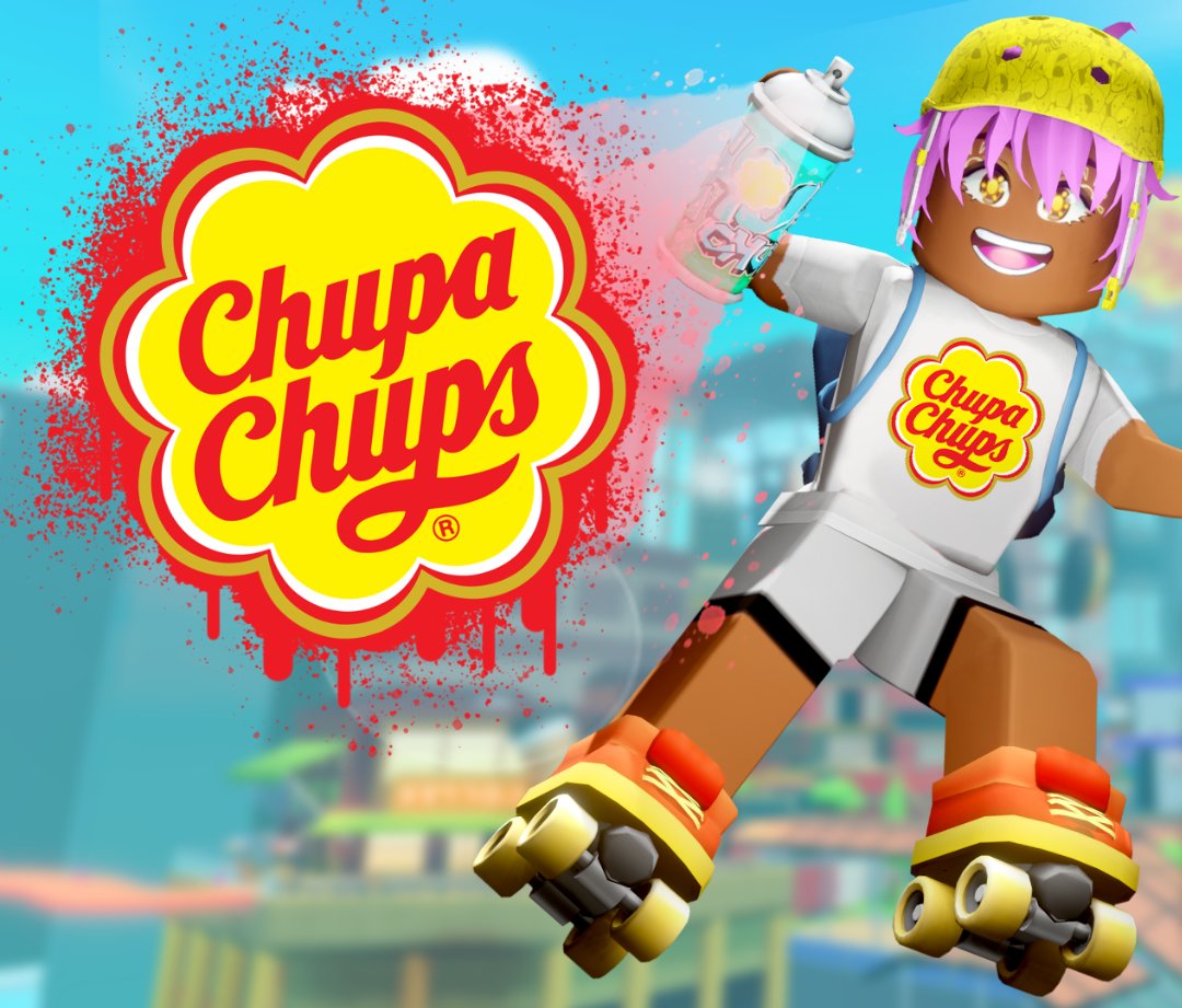 ChupaChupsUS's tweet photo. Chupa Chups Skate &amp; Create is now on @Roblox!

Grab your favorite roller skates or skateboard and join in on the fun!

Visit https://t.co/JXDr0bbPhK and search “Chupa Chups Skate &amp; Create” or click the link in bio to play today!

#ForeverFun #ChupaUS #Roblox #ChupaRoblox https://t.co/63TlJycheK