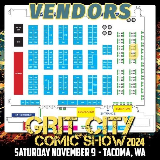 KevinNewburn's tweet photo. Tomorrow!!! I'll be tabling at Grit City Comic Show in Tacoma at the Tacoma convention center. This is a super fun show, it's all comics and toys, a little bit of tabletop stuff. I think tickets are like $10.  If you have the time come on out and say hi. https://t.co/3zNW3XDMKZ