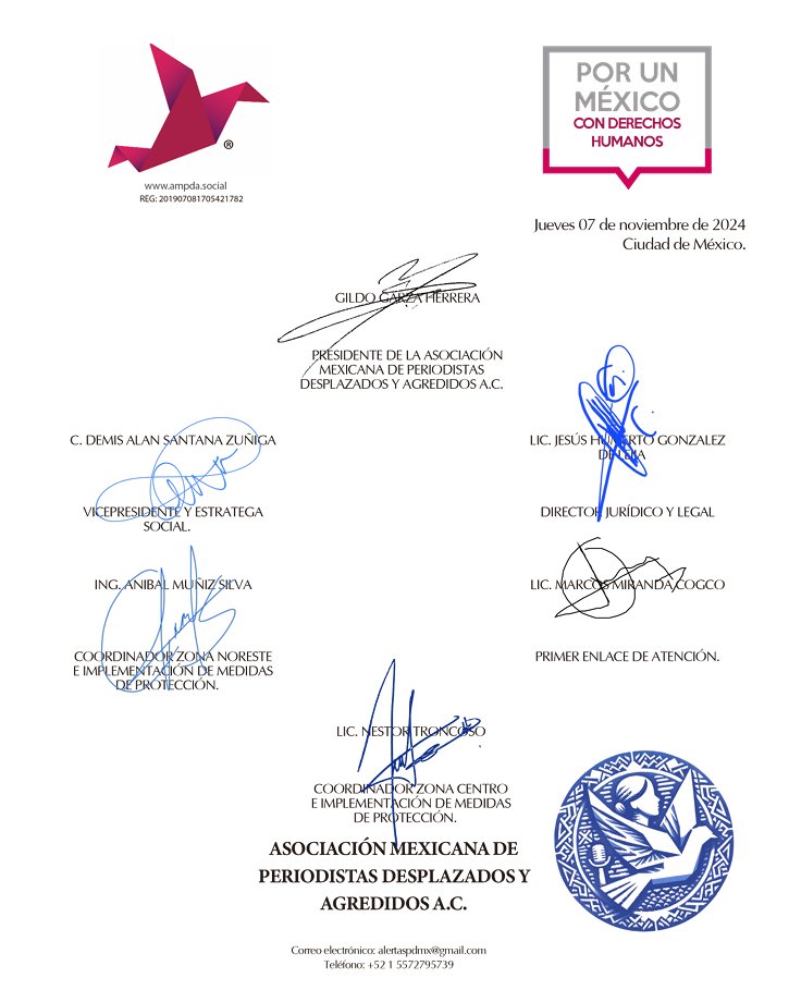 Periodistas Desplazados y Agredidos A.C. tweet media