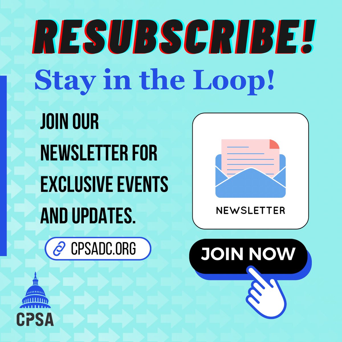 We need you to take part in the CPSA Member census if you haven’t already! Re-subscribe so you don’t miss out on future updates and event invitations.

Fill out our new Join CPSA Form here: cpsaDC.org - link in bio!