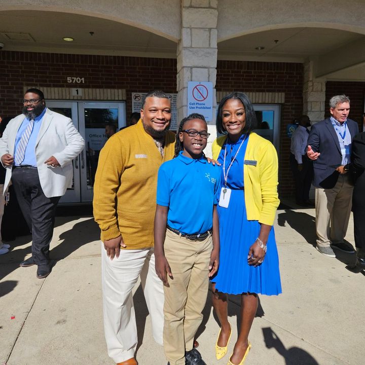 IDEAschools's tweet photo. Congratulations to IDEA A. W. Brown for celebrating their ribbon-cutting ceremony this week! 🎉 We are proud to welcome the Golden Eagles to the IDEA Team and Family. 💙💛 Thank you to our Tarrant County leaders, staff, and community members who attended! 🎓✨ #IDEAProud https://t.co/VOA21XbTRo