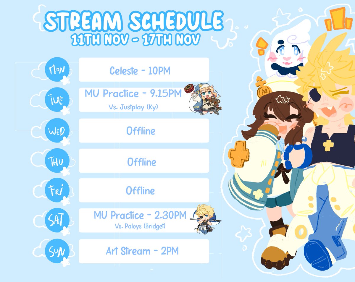 astralilie's tweet image. hallo!!
here's the schedule for the first week of streaming!! this will be moreso a testrun to see how it goes, come and say hi if you want to!
twitch.tv/leiffgc