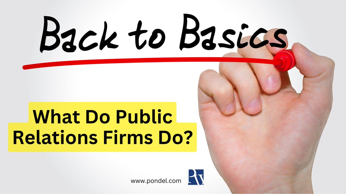 PondelWilkinson's tweet image. We’re back with “Back to Basics” blog series and this time PW explores and provides insights into multiple functions of what Public Relations firms do. Sometimes the basics are more complex than you think — click the link below to read more!
#PRBasics #PublicRelations…