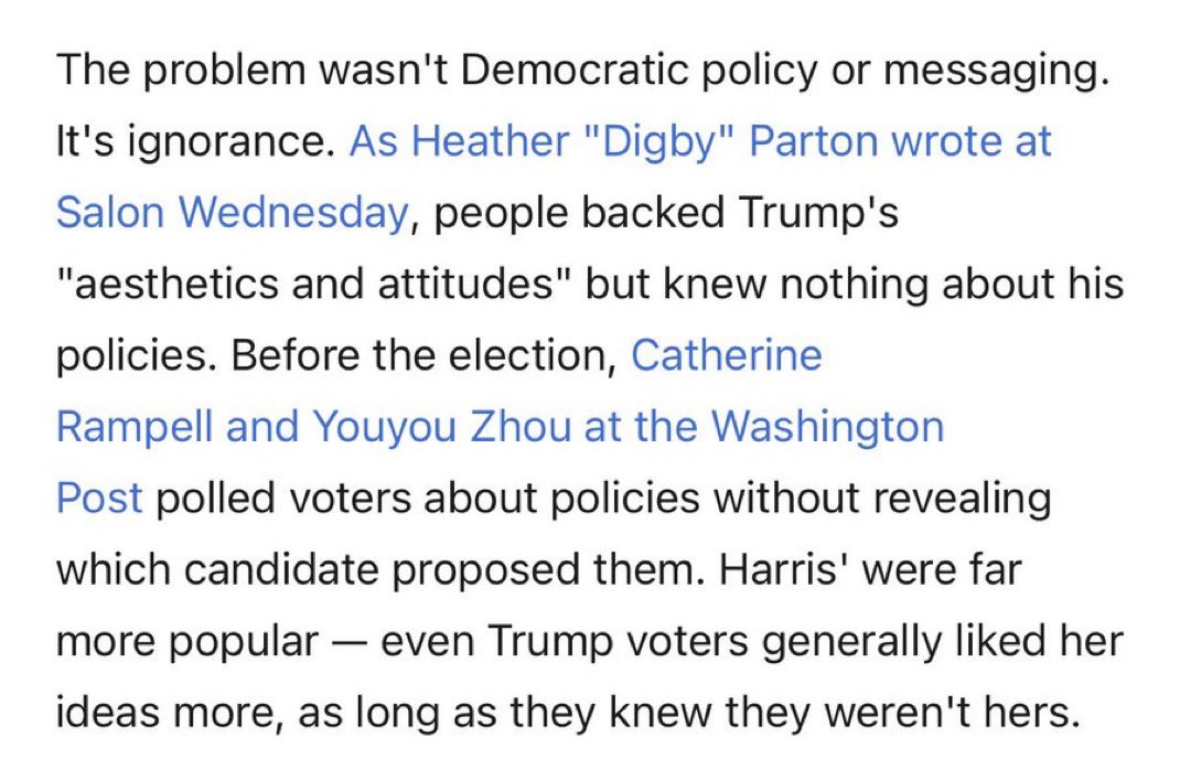 rodimusprime's tweet photo. “… even Tr**p voters generally liked her ideas more, as long as they knew they weren’t hers.” - @ReaganGomez https://t.co/opzTLt4tAN