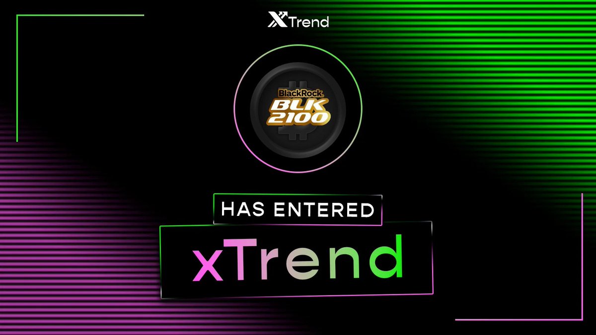 🚀 Welcome @BLK2100_ to xTrend! 🎉

📱 Telegram: t.me/BLK2100
🌐 Website: blk2100.com
📊 Chart: dextools.io/app/en/ether/p…

🔥 #BLK 🔥
