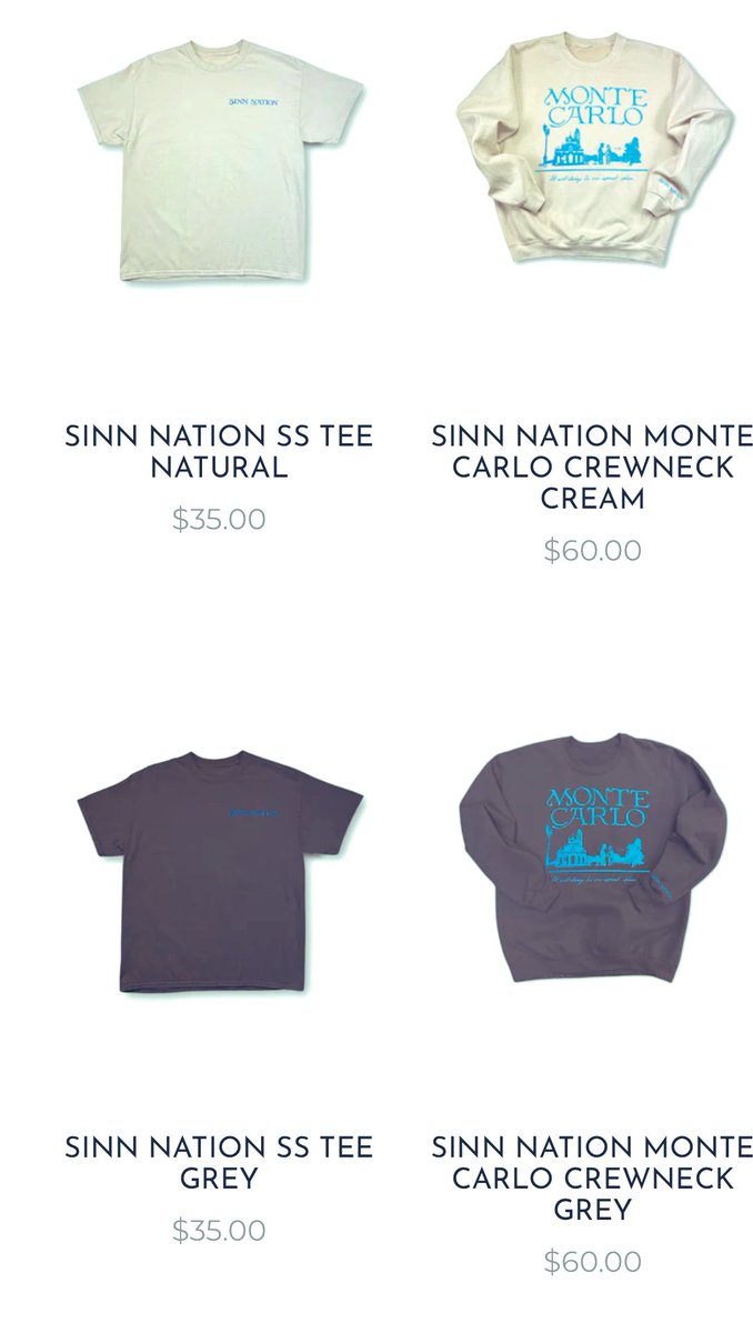New #Sinn Merch Drop. Monte Carlo Themed 💗 Get it if you can and show your support for Tanner and Jacquie! #BoldandBeautiful #SinnNation