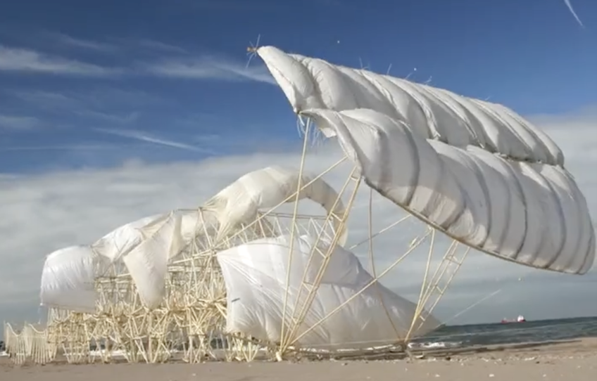 Strandbeests are mesmerizing: strandbeest.com/evolution