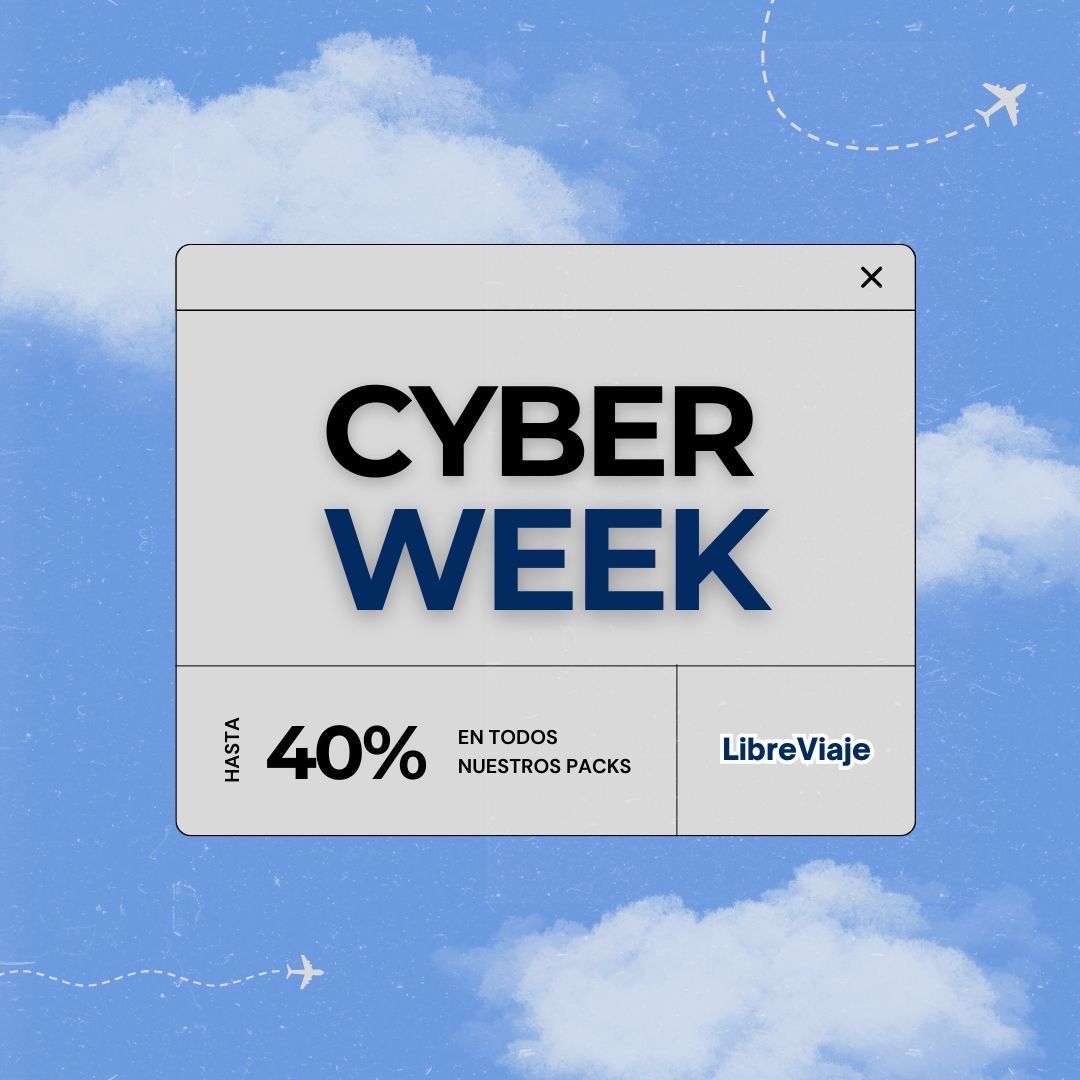¡📣 Cyber Week en Libre Viaje Turismo! ✈️
Aprovechá nuestros descuentos para recorrer lo mejor de Argentina .🇦🇷 
No te lo pierdas y viajá con nosotros! 🌄🌊⛷️
🌐 Consultá destinos y descuentos hoy mismo😉. 
#LibreViajeTurismo #CyberWeek #ViajaPorArgentina