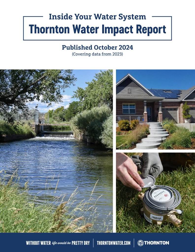 ThorntonWater's tweet photo. A team of 107 dedicated employees work year-round to provide Thornton Water customers with quality drinking water. In this year’s impact report, take a dive into the outcome of their hard work. https://t.co/pyAcvvMu9o
#ThorntonWaterAtWork https://t.co/FIvfczvym7