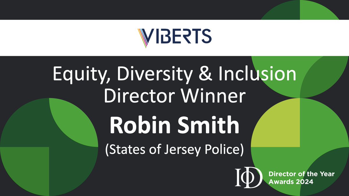 This year’s Equity, Diversity &amp; Inclusion Director of the Year winner is…  

(Sponsored by Viberts)