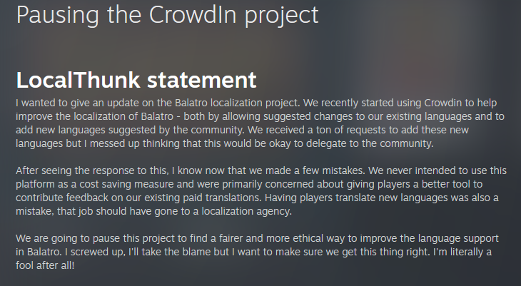 JustAnotherTL's tweet photo. Update: @LocalThunk made a statement and the project was put on hold. I'm glad to see them take feedback into account and look forward to future updates!

Full post: https://t.co/8rvK5Dta56 https://t.co/UCY5r4i0BH