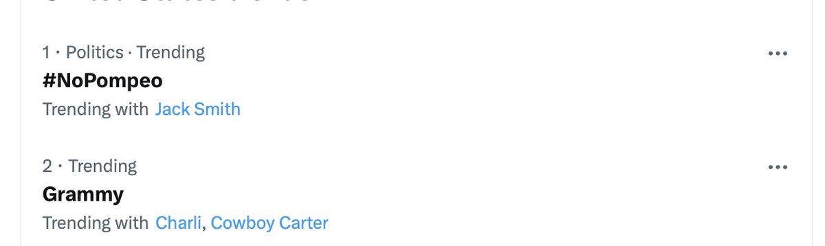 catturd2's tweet photo. Breaking .... WE DID IT !!!

#NoPompeo is now the #1 trend in the USA. https://t.co/1i7tjK5kar