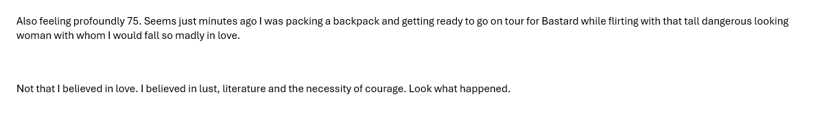 How lucky we are to have known and worked with Dorothy. My favorite email from her (from anyone, really):