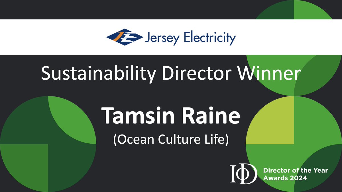 This year’s Sustainability Director of the Year winner is…

(Sponsored by Jersey Electricity)