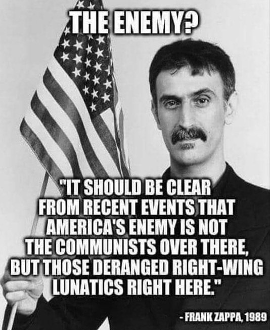 s_trooth's tweet image. #Zappa KNEW what was coming.
Zappa was right!