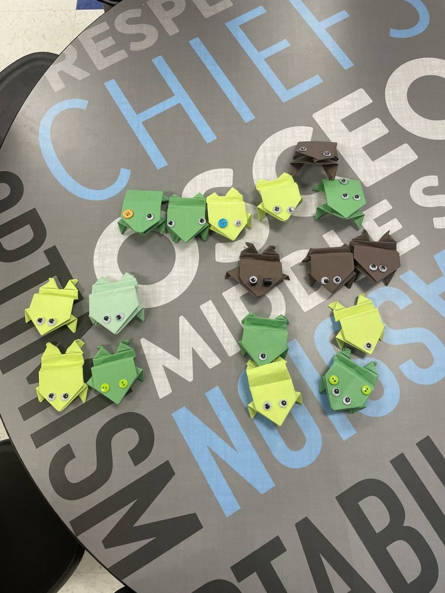 MarionExtDay's tweet image. MAP @OsceolaTweets  is leaping into Origami with jumping frogs.