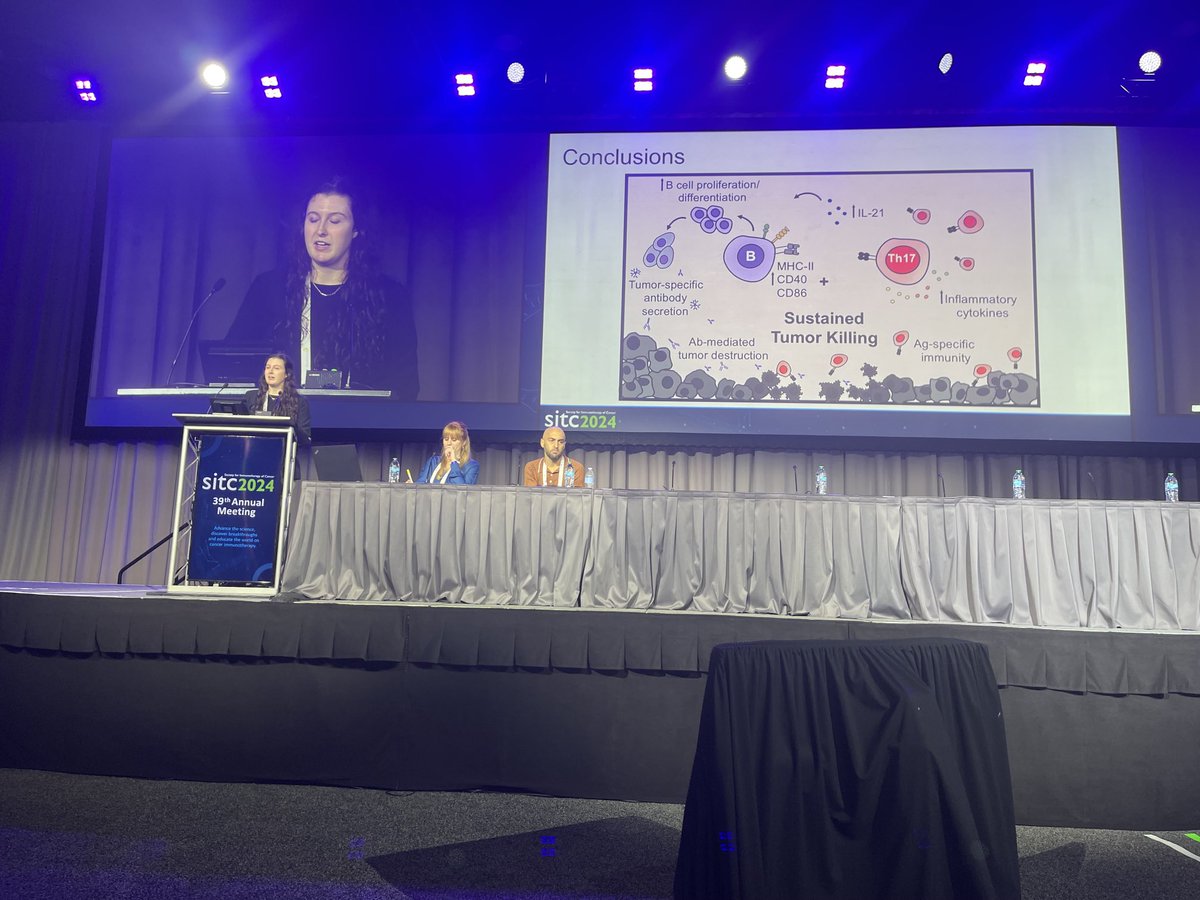 A tour de force talk by our talented grad student Anna Cole ⁦<a href="/AnnaCamille98/">Anna Cole</a>⁩ ⁦<a href="/sitcancer/">Society for Immunotherapy of Cancer</a>⁩ on impact of adoptively transferred Th17 cells on host B cells in tumor immunity. ⁦<a href="/PaulosLab/">Paulos Lab</a>⁩ ⁦<a href="/WinshipAtEmory/">Winship Cancer Institute of Emory University</a>⁩ ⁦<a href="/CancerBioEmory/">Emory Cancer Biology Program</a>⁩ ⁦<a href="/megen_wittling/">Megen Wittling</a>⁩