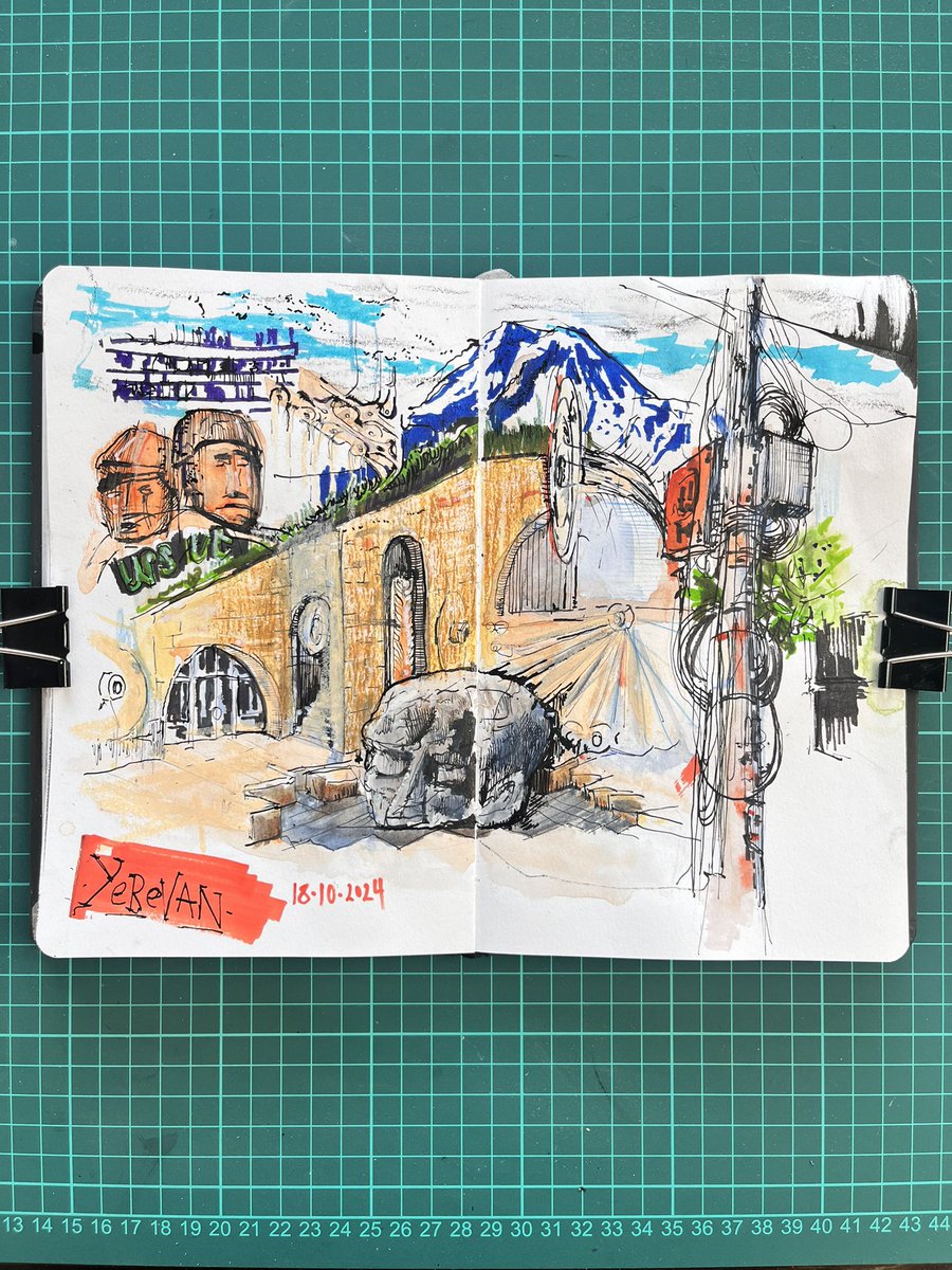 Yerevan, Armenia in a sketch #art #travel #sketching