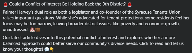 RevClarkeNY's tweet photo. Read Article Here: 👇👇👇👇
https://t.co/T796DzoDTg

#OnondagaCounty #9thDistrict #CommunityFirst #BalancedLeadership #TenantRights #EconomicGrowth #HousingCrisis #VoteSmart #Clarke4Assembly https://t.co/ES3p0sYXGS